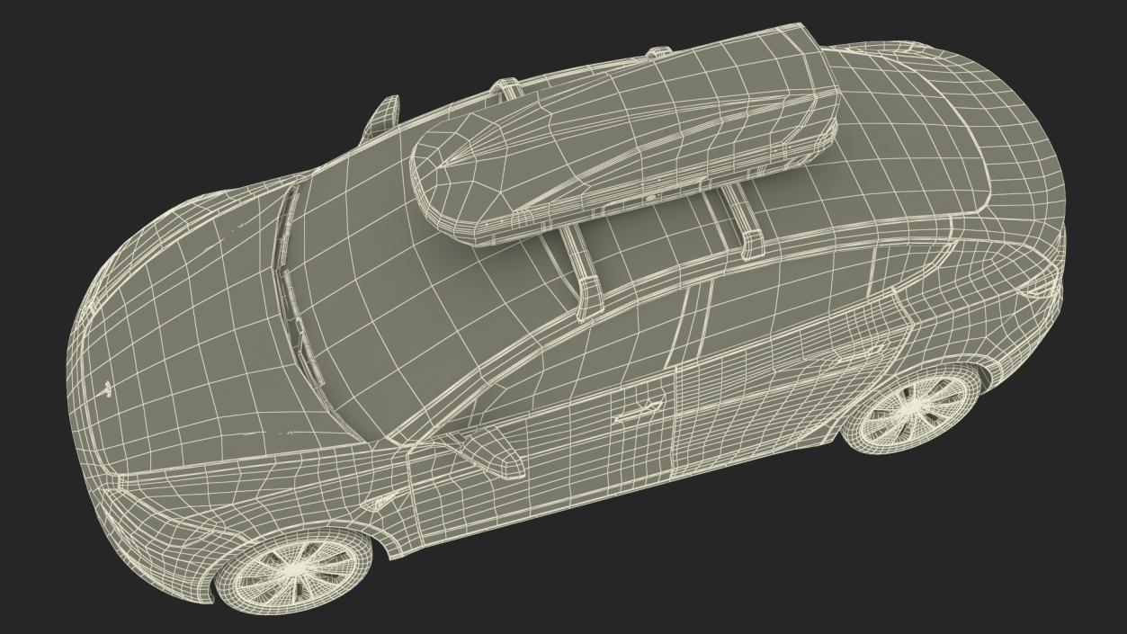 3D Tesla Model 3 2024 with Roofbox