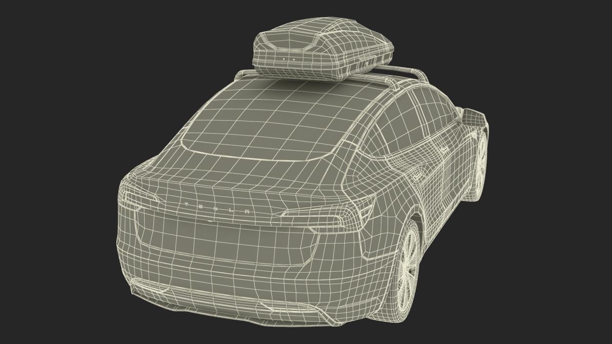 3D Tesla Model 3 2024 with Roofbox