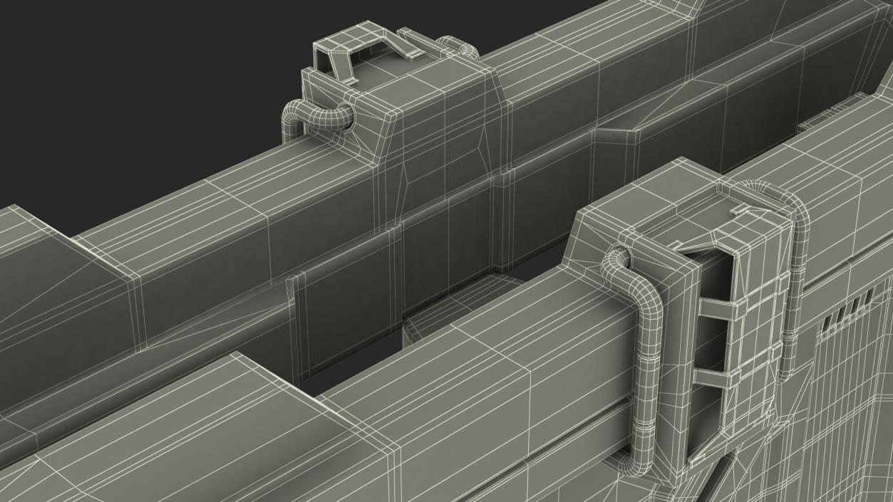 3D model Sci Fi Reinforced Sliding Gate