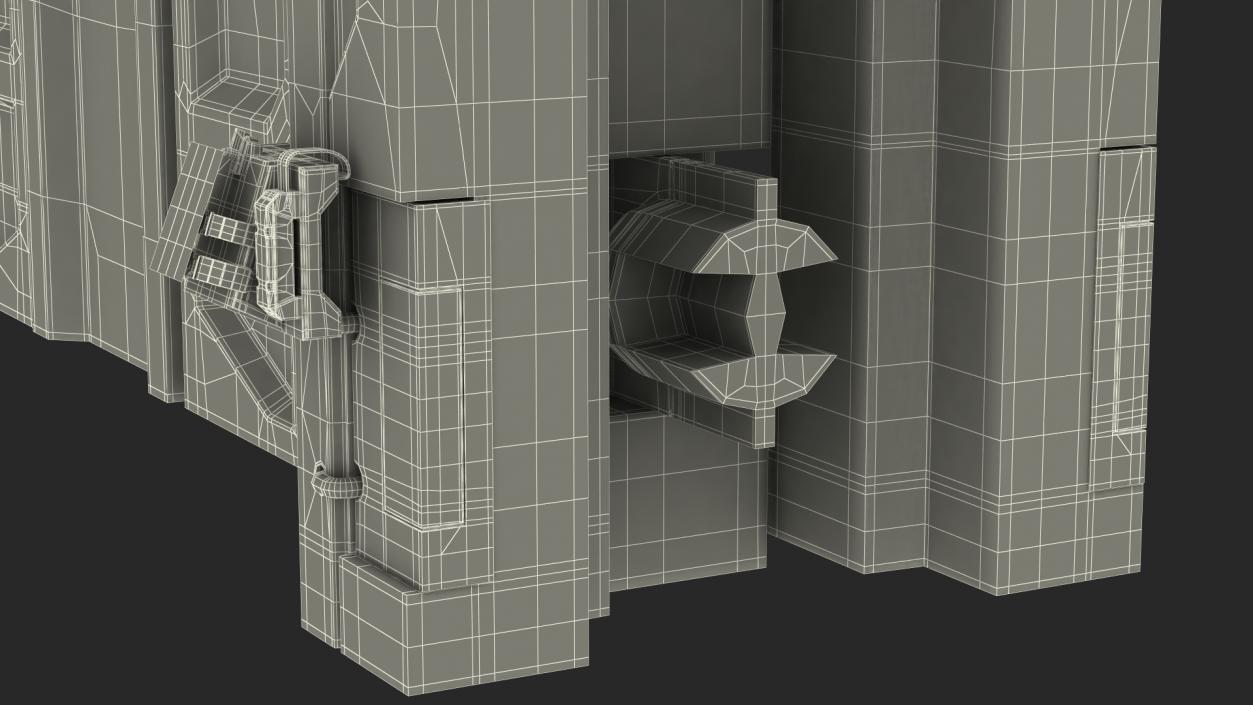 3D model Sci Fi Reinforced Sliding Gate