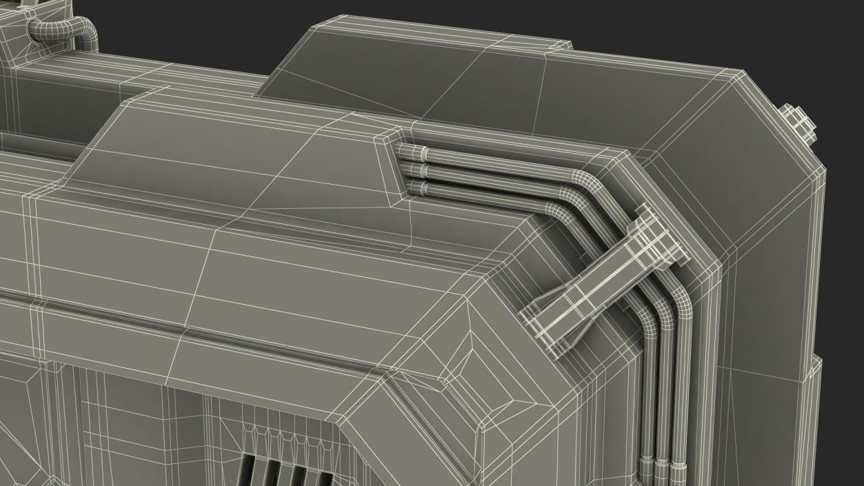 3D model Sci Fi Reinforced Sliding Gate