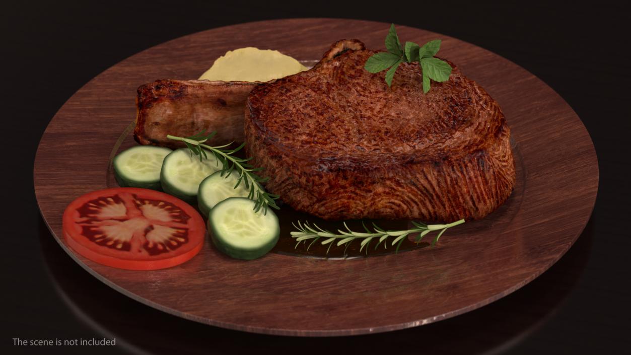 3D model Beef Ribeye Steak Bone In