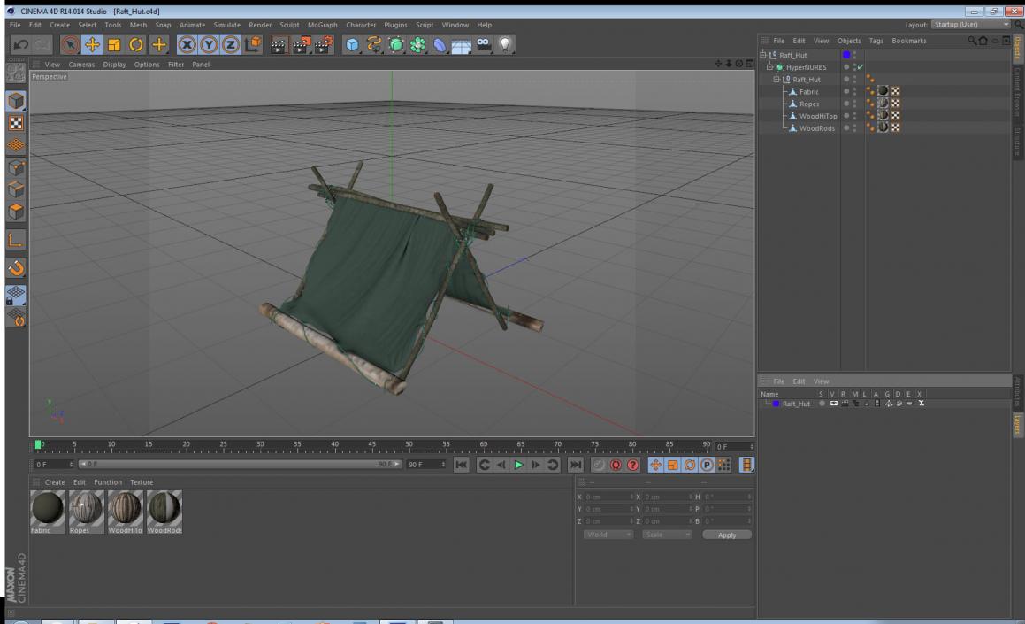 3D model Raft Hut