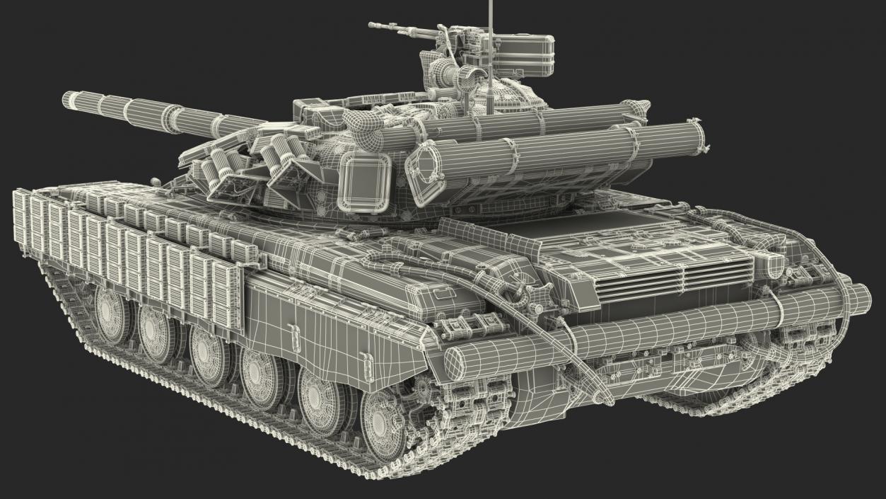 3D model Main Battle Tank T-64 BV Dirty