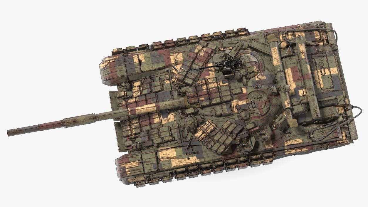 3D model Main Battle Tank T-64 BV Dirty