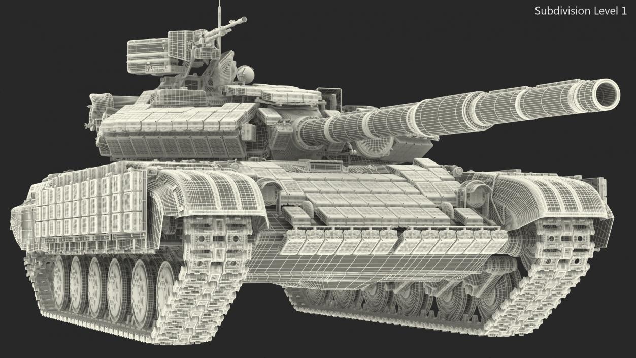 3D model Main Battle Tank T-64 BV Dirty