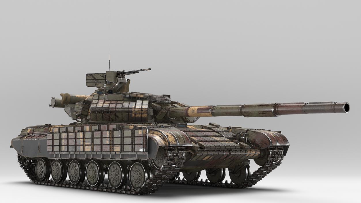 3D model Main Battle Tank T-64 BV Dirty