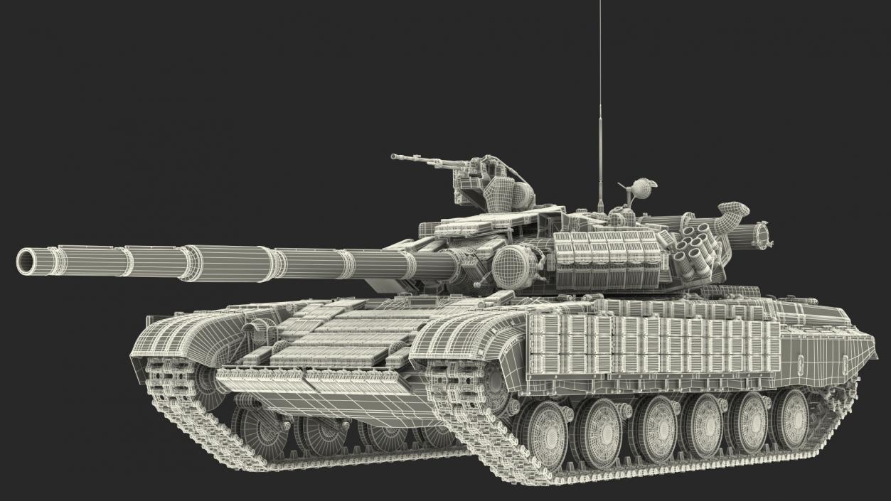 3D model Main Battle Tank T-64 BV Dirty