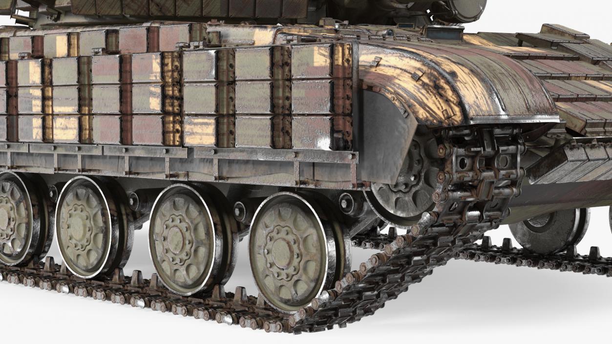 3D model Main Battle Tank T-64 BV Dirty