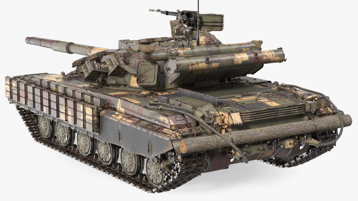 3D model Main Battle Tank T-64 BV Dirty