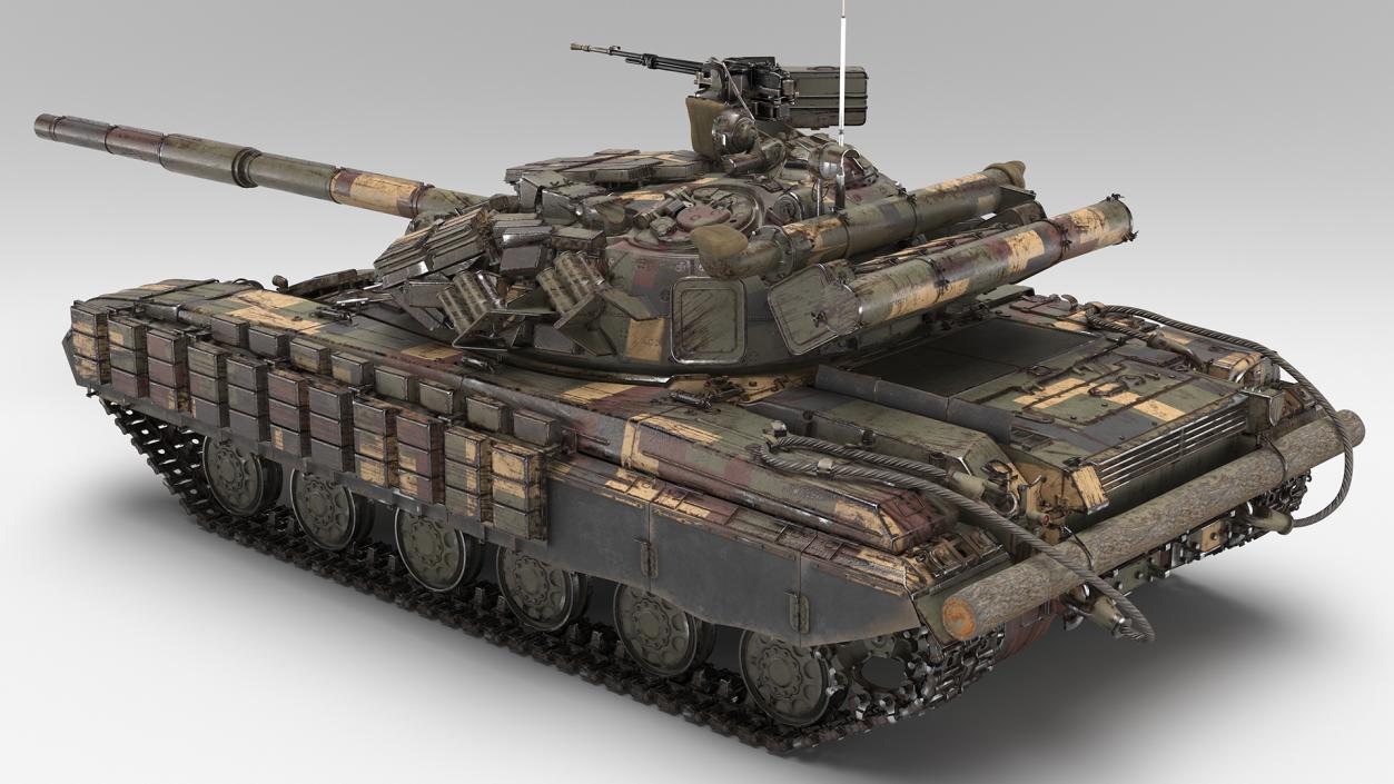 3D model Main Battle Tank T-64 BV Dirty