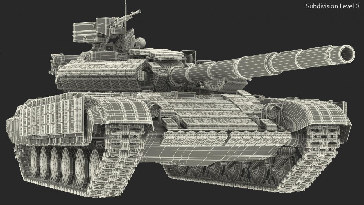 3D model Main Battle Tank T-64 BV Dirty