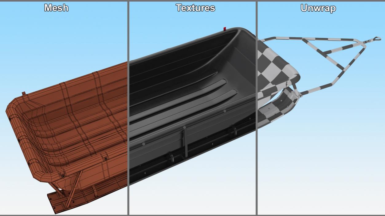 Utility Ski Cargo Sled 3D