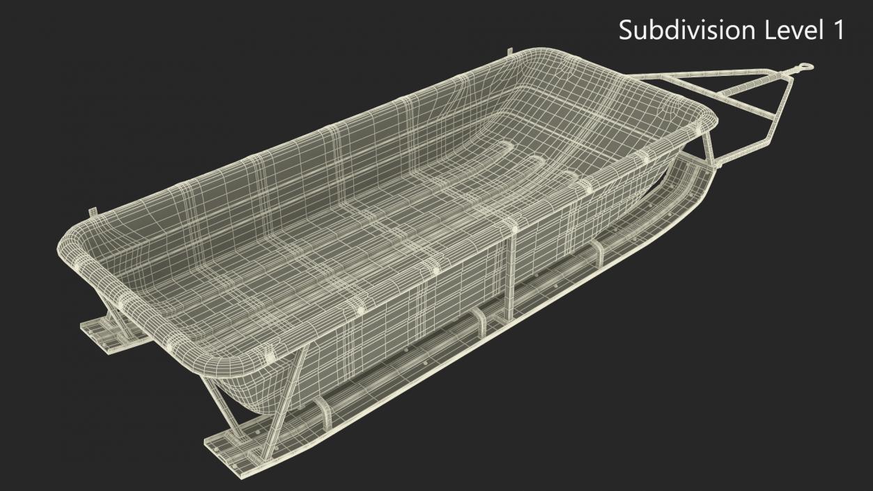 Utility Ski Cargo Sled 3D