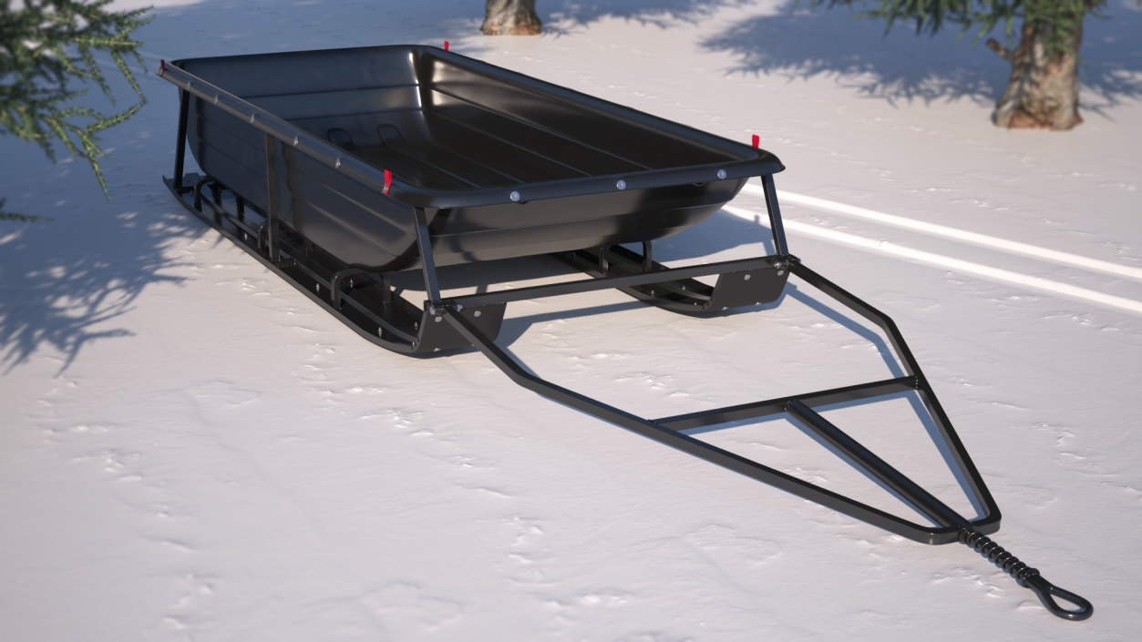 Utility Ski Cargo Sled 3D