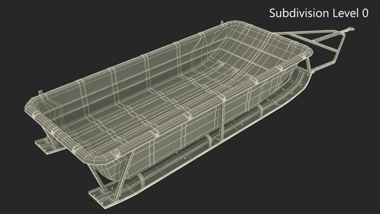 Utility Ski Cargo Sled 3D