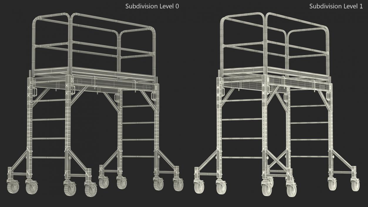 3D Rolling Scaffold Blue