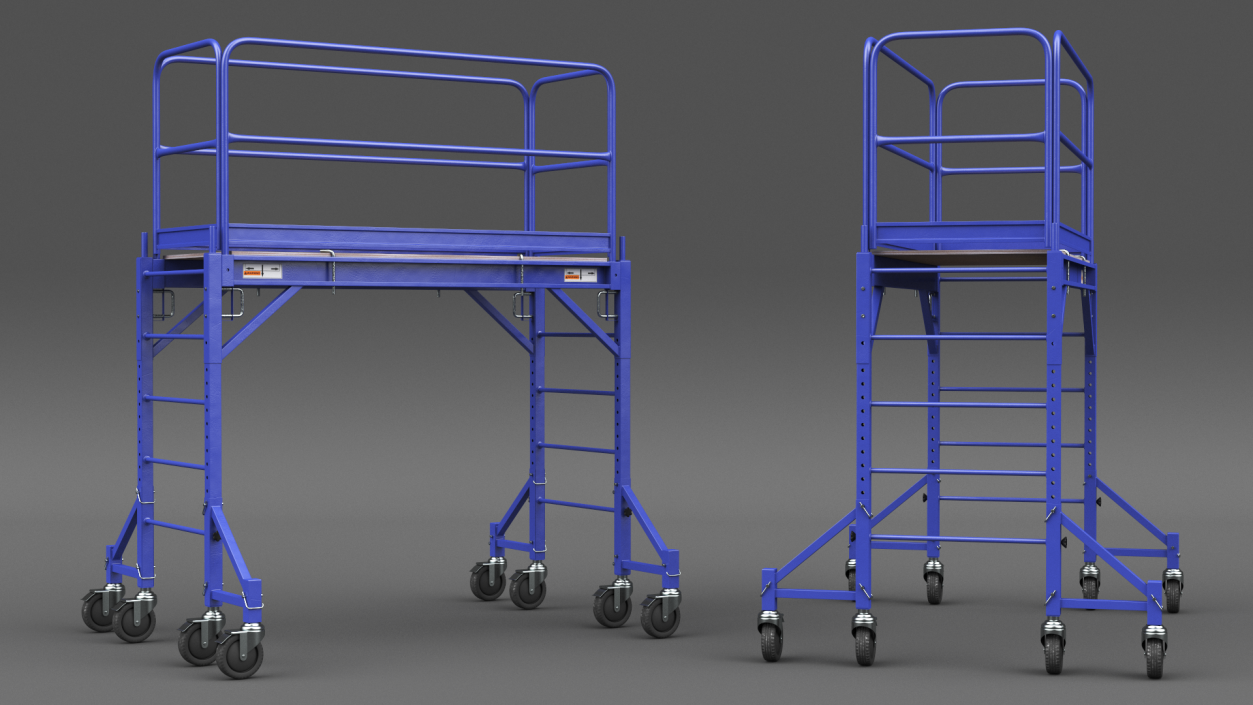 3D Rolling Scaffold Blue