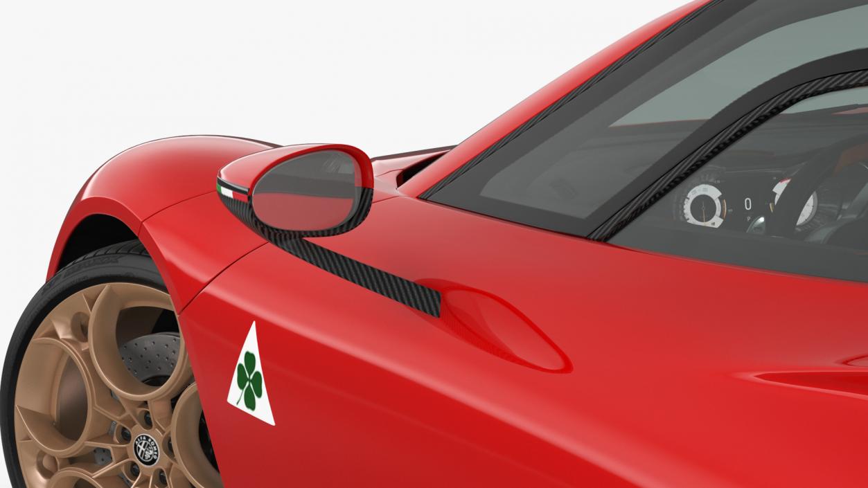 Alfa Romeo 33 Stradale Red Rigged for Cinema 4D 3D