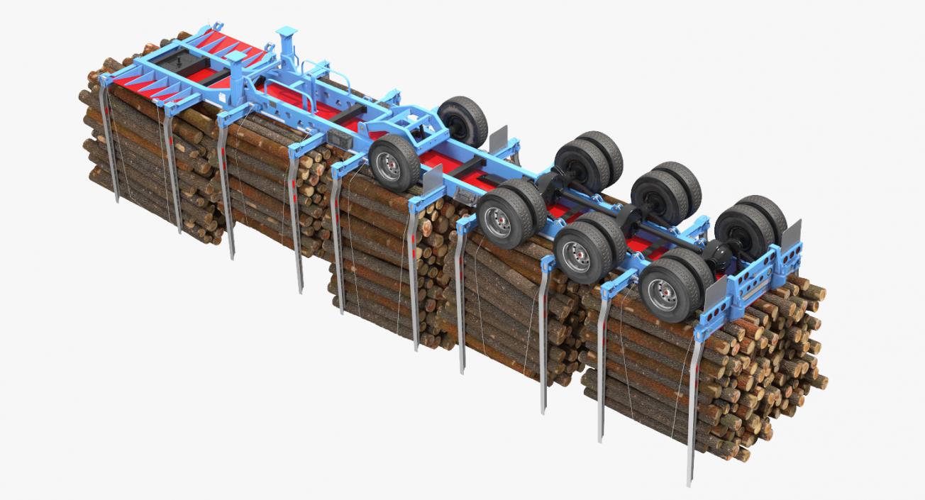 3D Logging Trailer with Small Logs