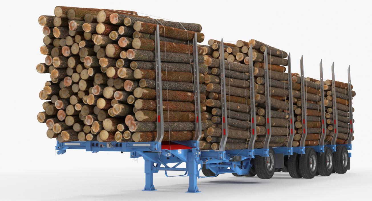 3D Logging Trailer with Small Logs