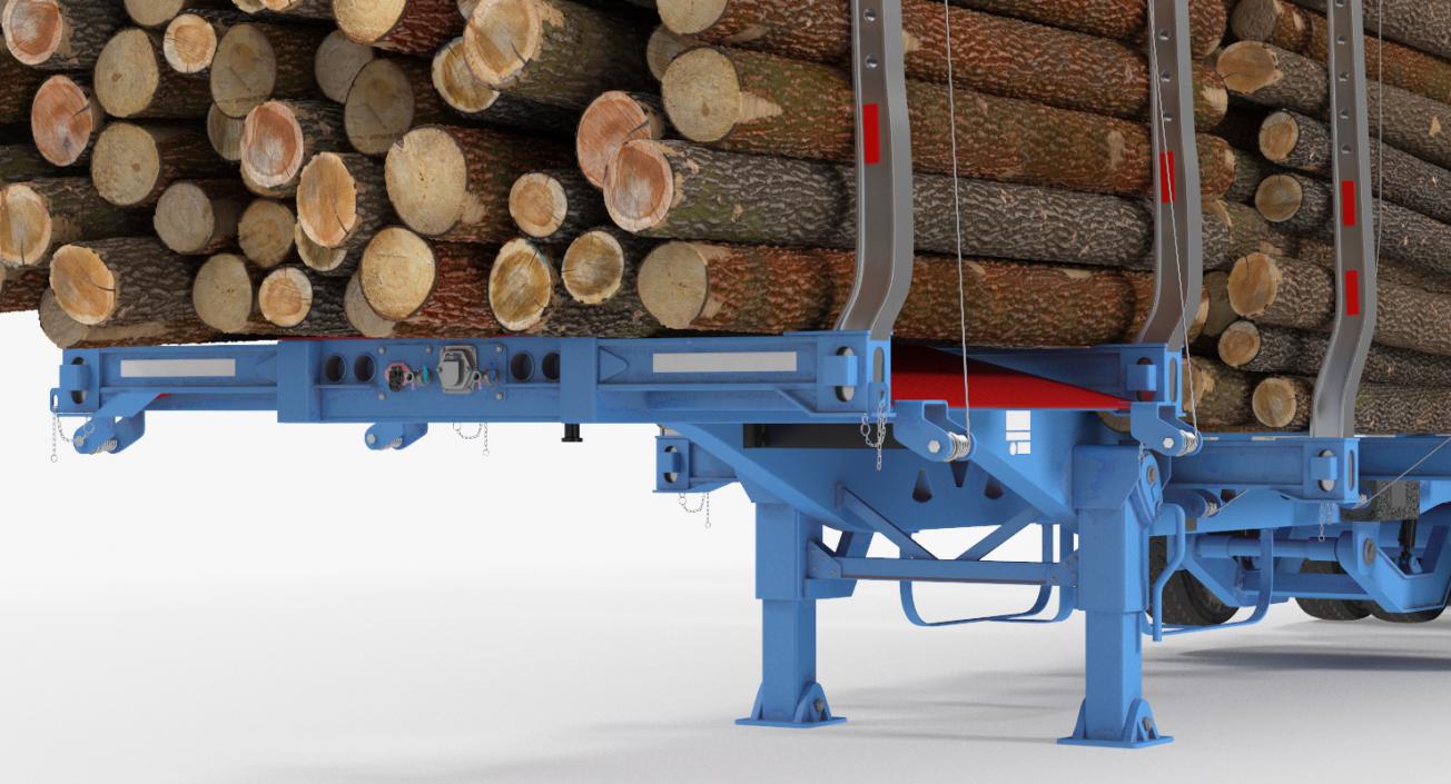 3D Logging Trailer with Small Logs