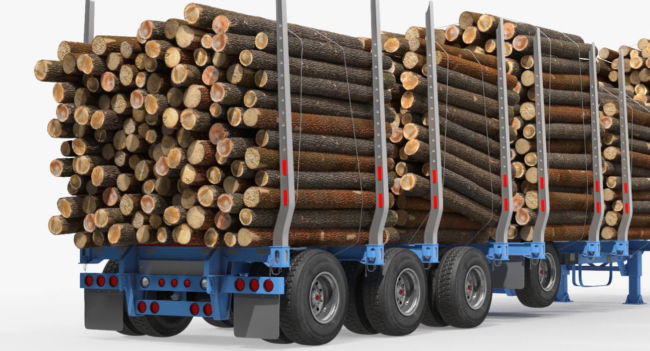 3D Logging Trailer with Small Logs