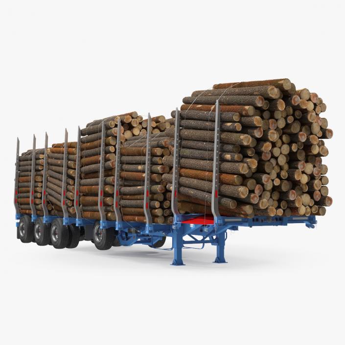 3D Logging Trailer with Small Logs