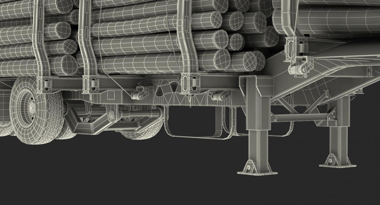 3D Logging Trailer with Small Logs