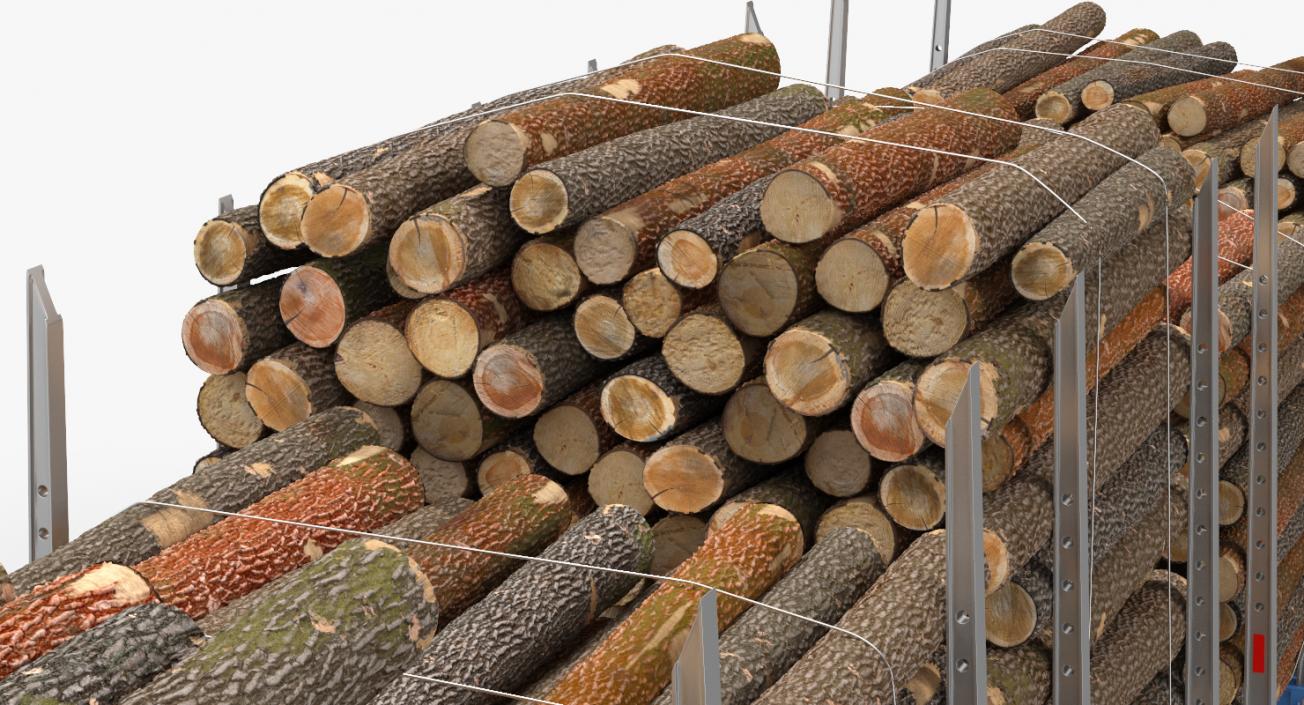 3D Logging Trailer with Small Logs