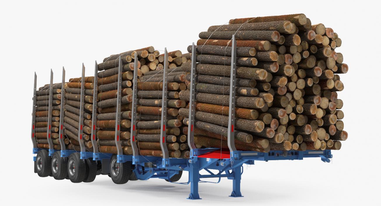 3D Logging Trailer with Small Logs