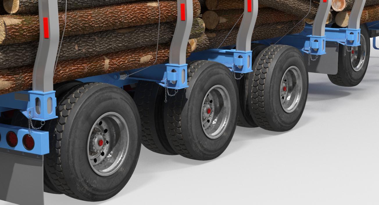 3D Logging Trailer with Small Logs