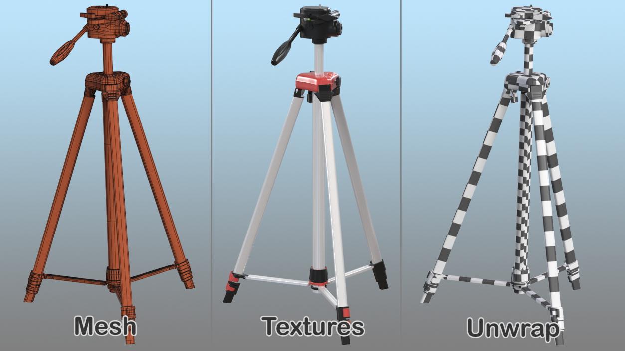 3D model Adjustable Laser Level Tripod Stand