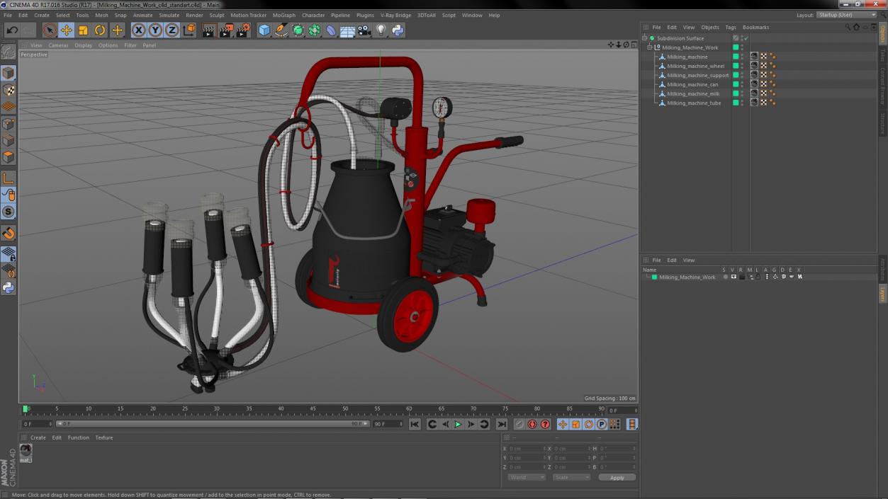 3D model Milking Machine Work