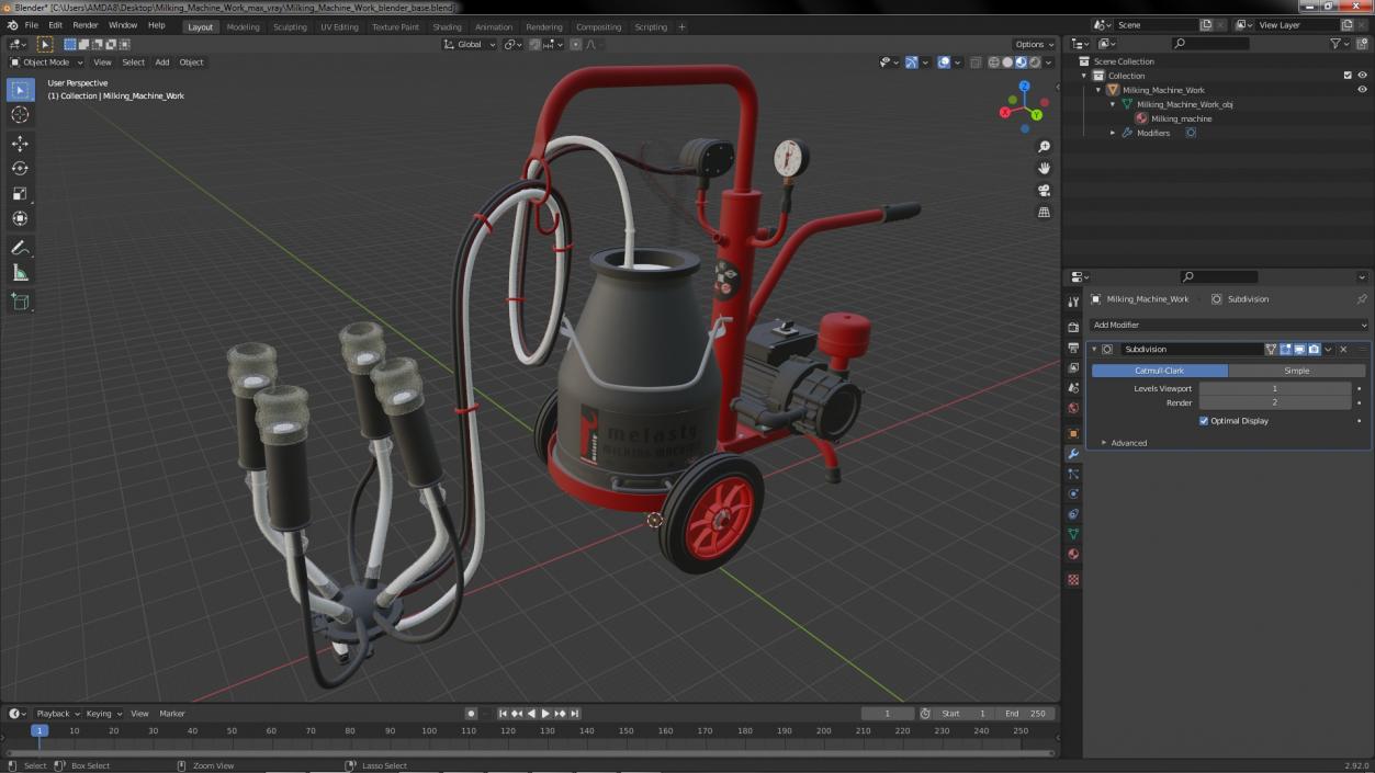 3D model Milking Machine Work