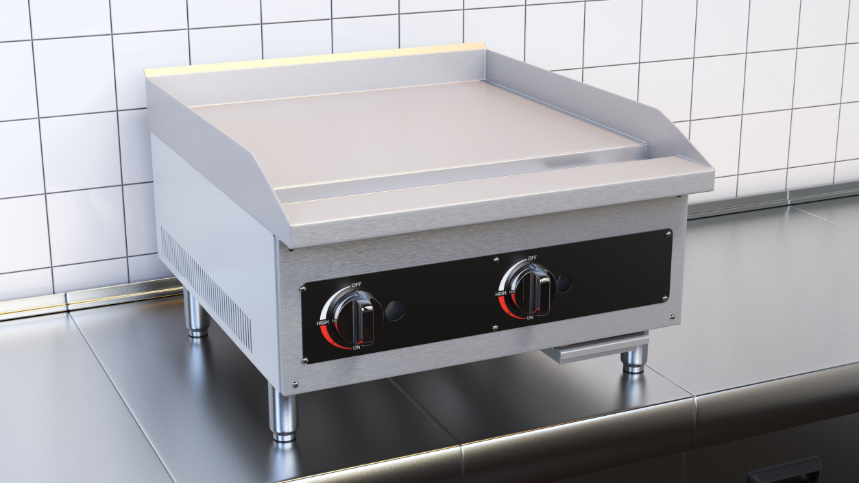 Gas Countertop Griddle 3D