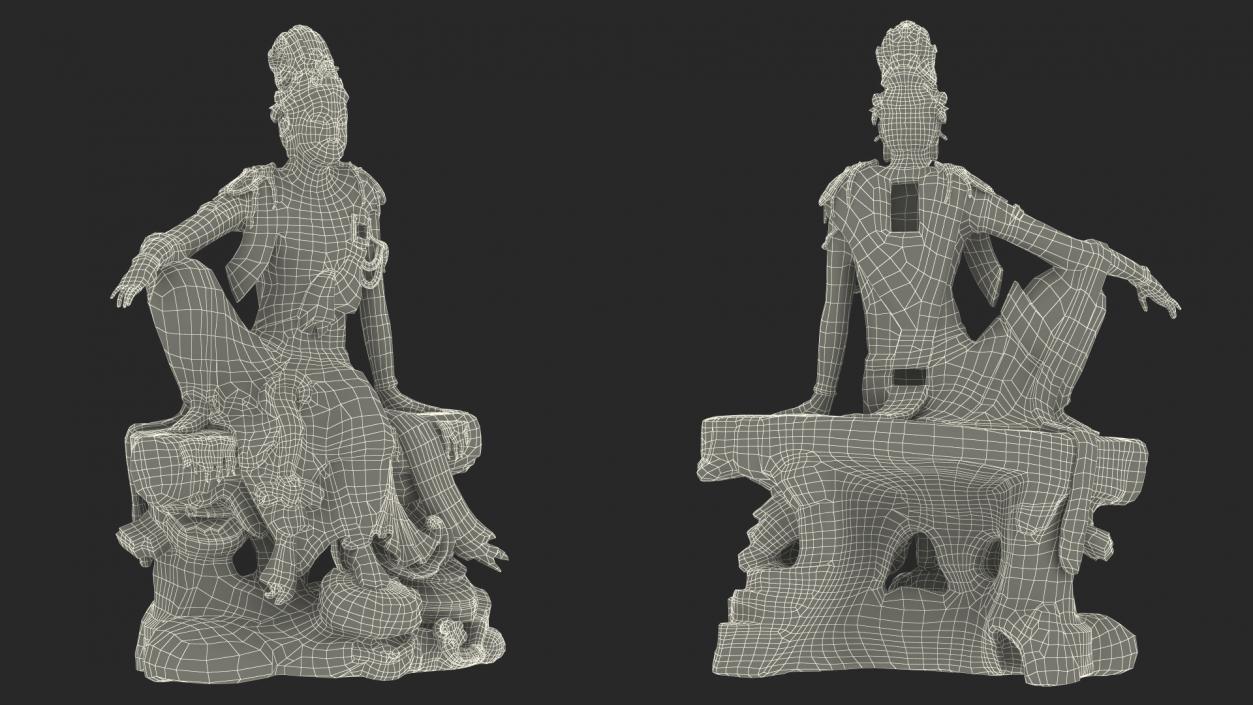 Guanyin Of The Southern Sea Statue 3D model