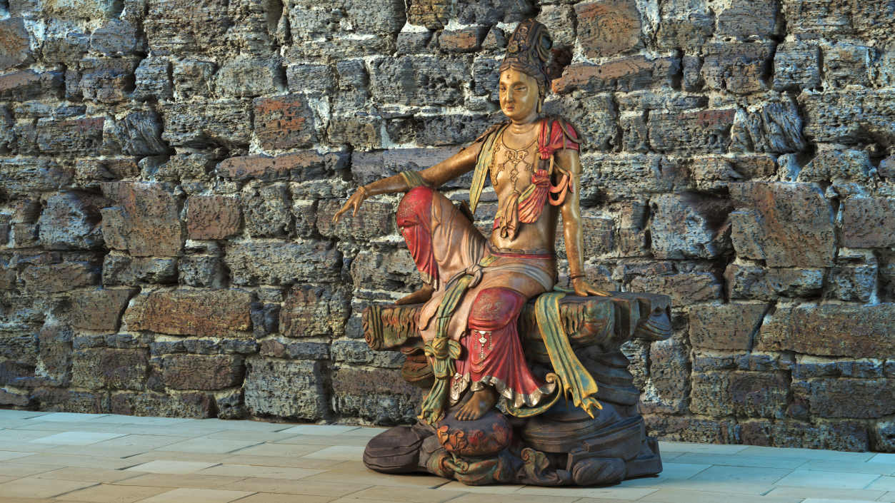 Guanyin Of The Southern Sea Statue 3D model