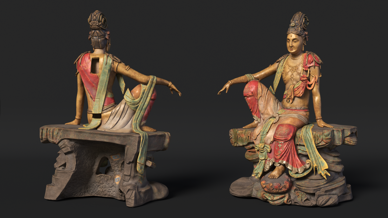 Guanyin Of The Southern Sea Statue 3D model