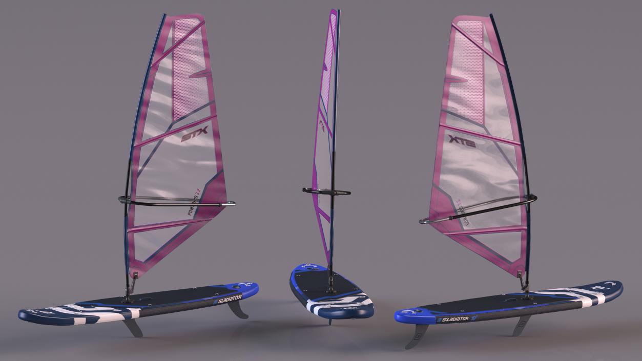 3D Windsurf SUP Gladiator with STX Sail