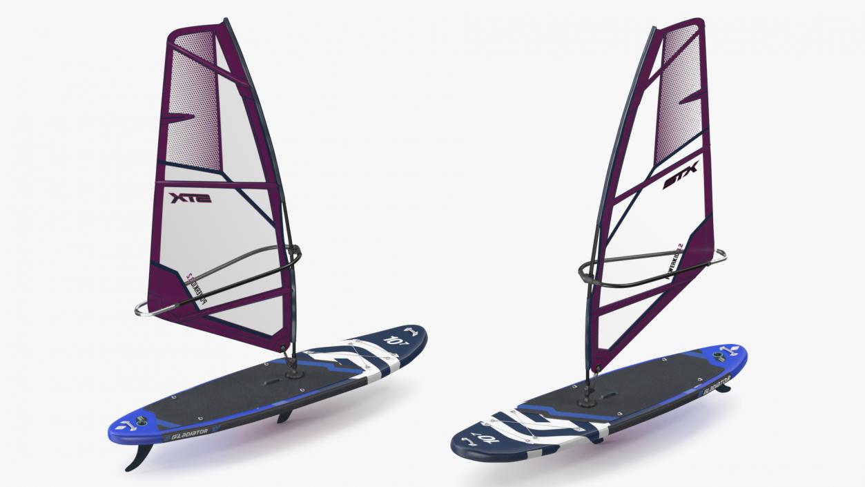 3D Windsurf SUP Gladiator with STX Sail