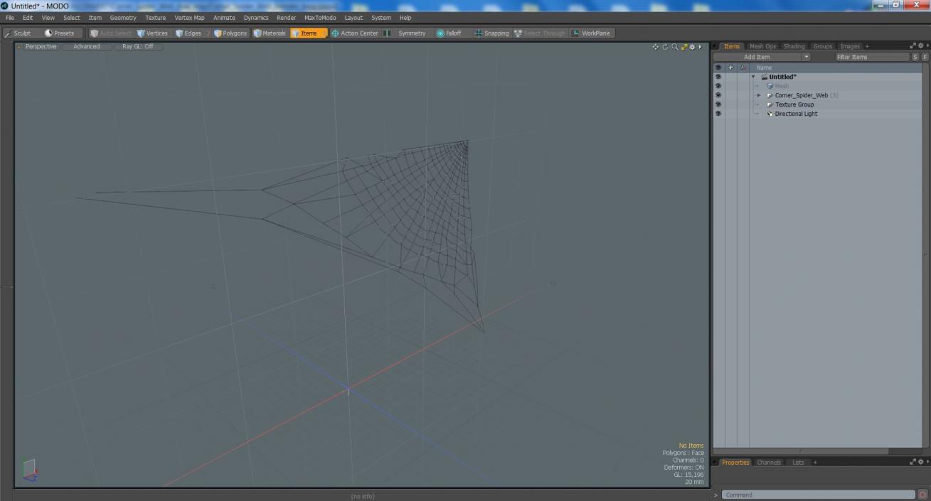 Corner Spider Web 3D