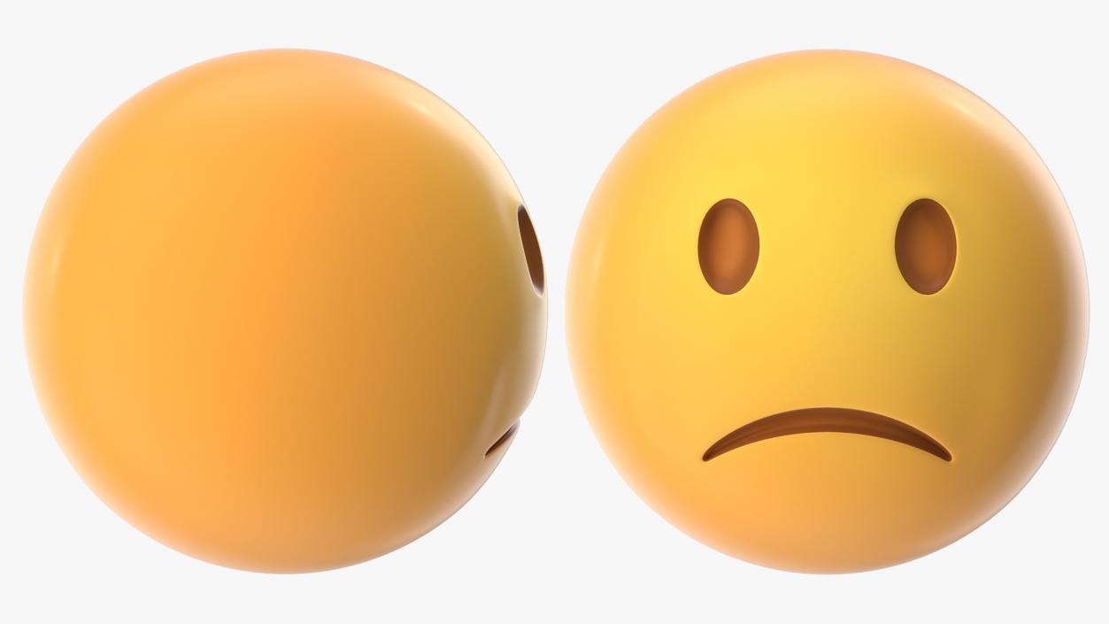 3D Unhappy Emoji model