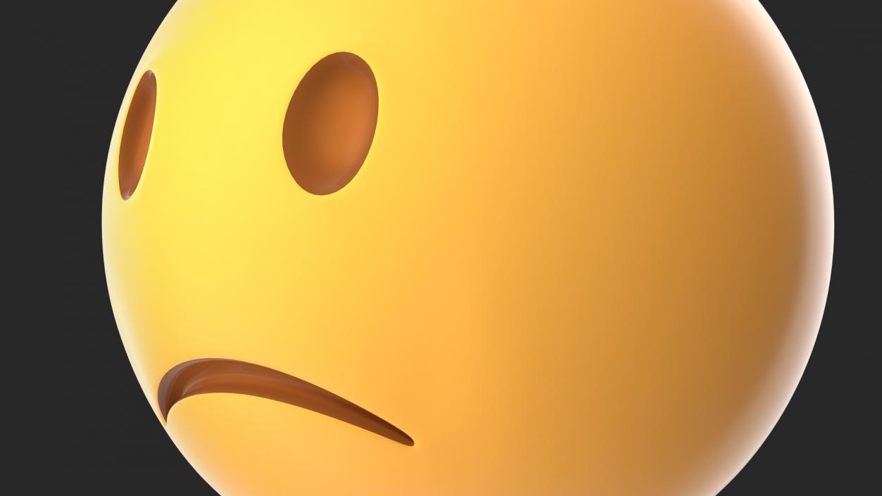 3D Unhappy Emoji model