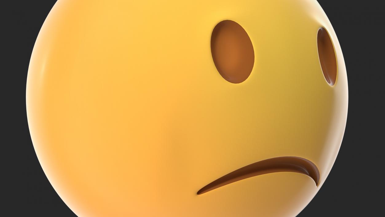 3D Unhappy Emoji model