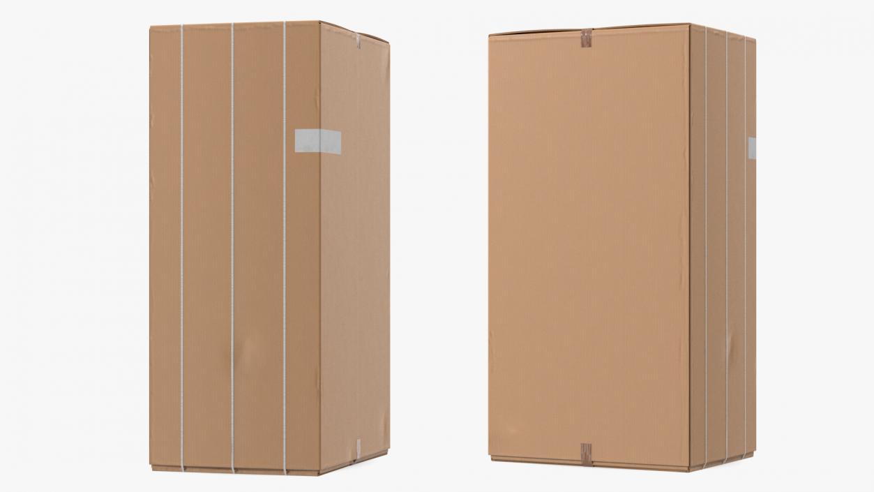 Large Cardboard Box 3D model