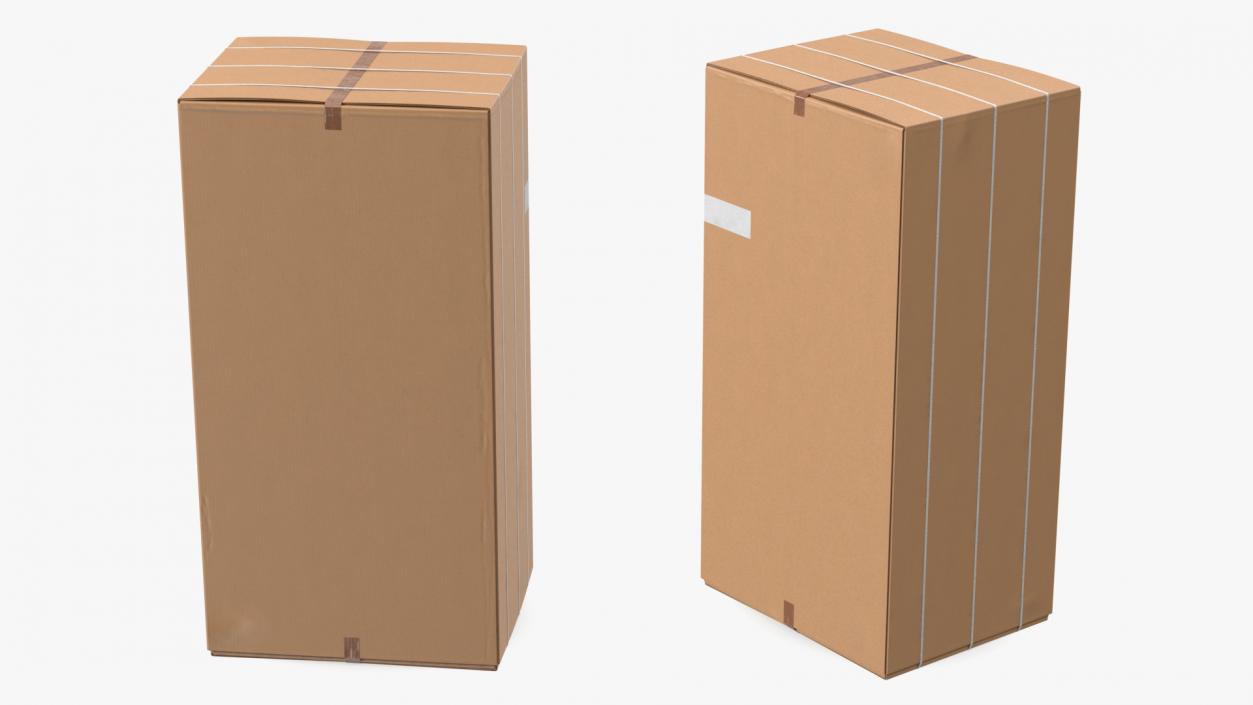 Large Cardboard Box 3D model