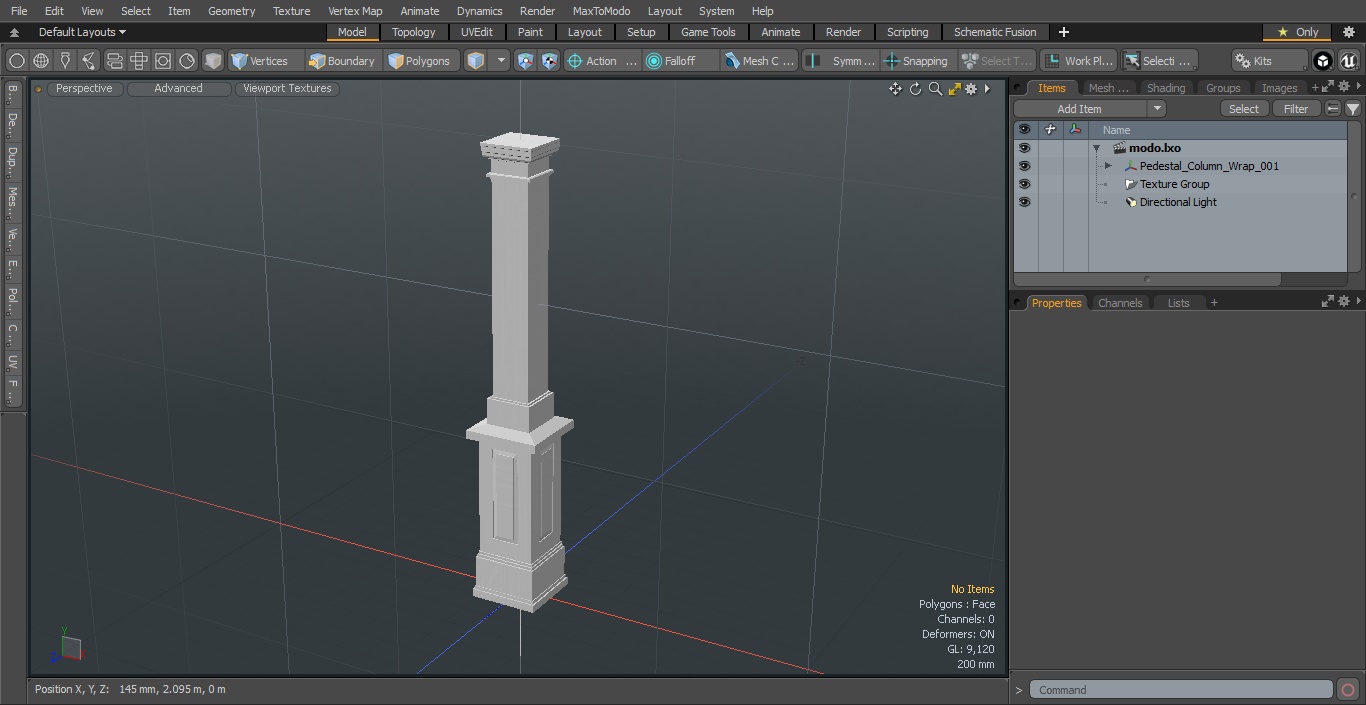 3D model Pedestal Column Wrap