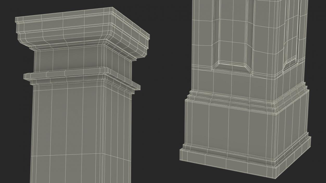 3D model Pedestal Column Wrap