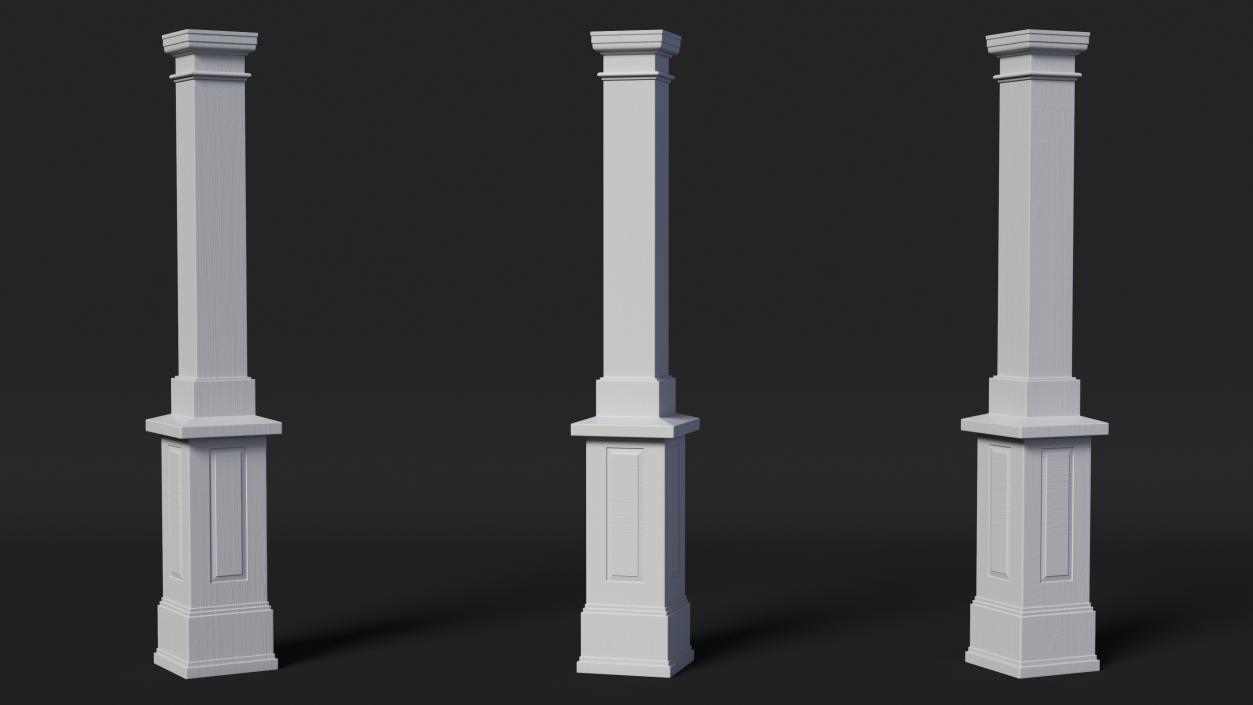 3D model Pedestal Column Wrap